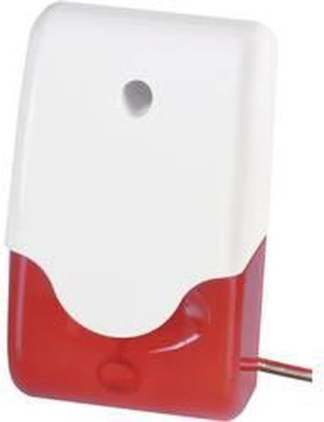 Abus sg1681 alarmsirene met flitslicht 100 db rood binnen, buiten 12 v dc
