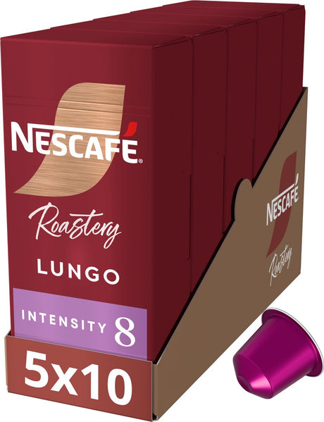Nescafé roastery lungo medium capsules - 5 doosjes x 10 koffiecupjes