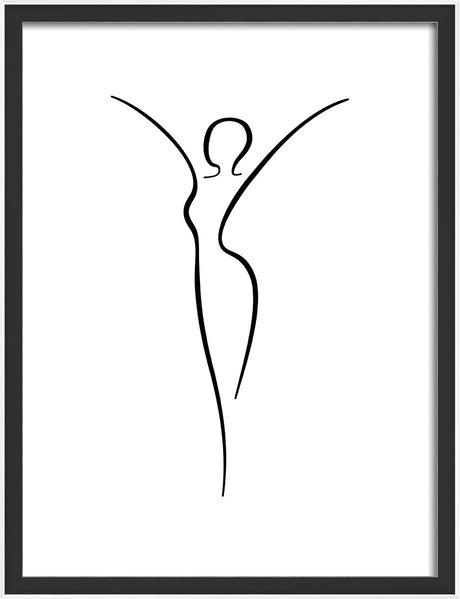 Walther silhuet - træramme - fotostørrelse 30x40 cm - sort
