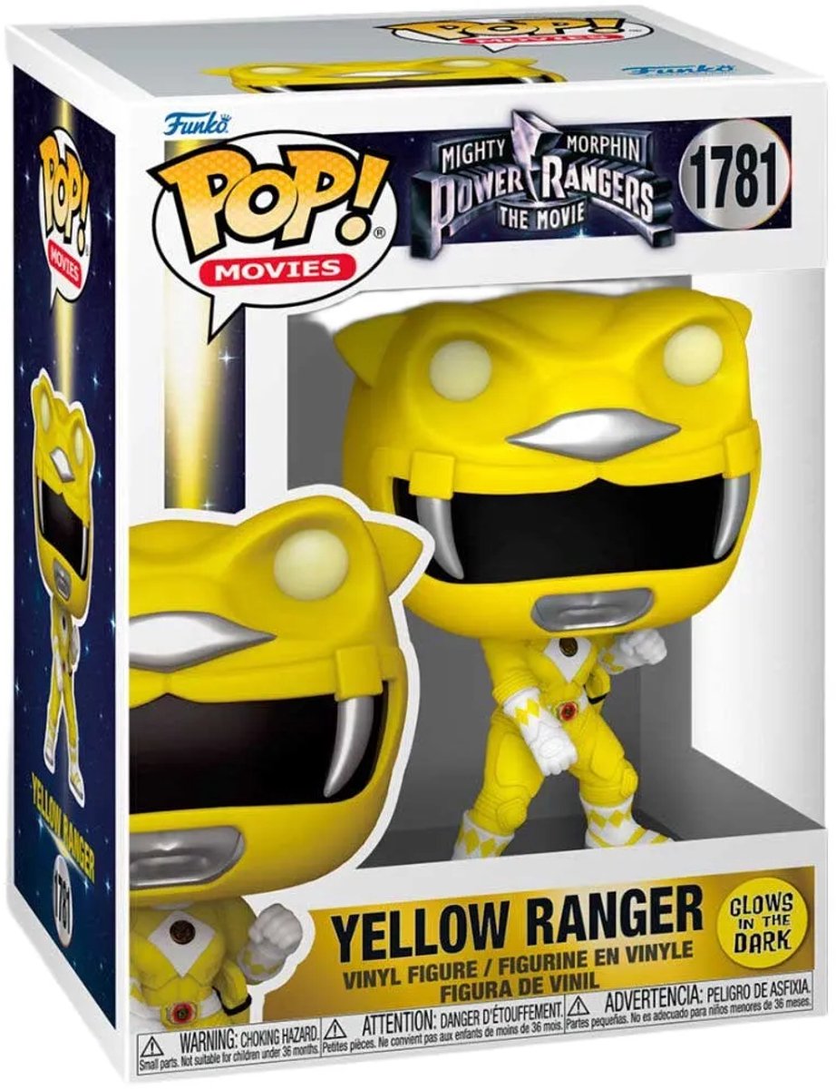 Funko pop! film: mægtige morpin power rangers filmen - gul ranger (glød i mørket) #1781
