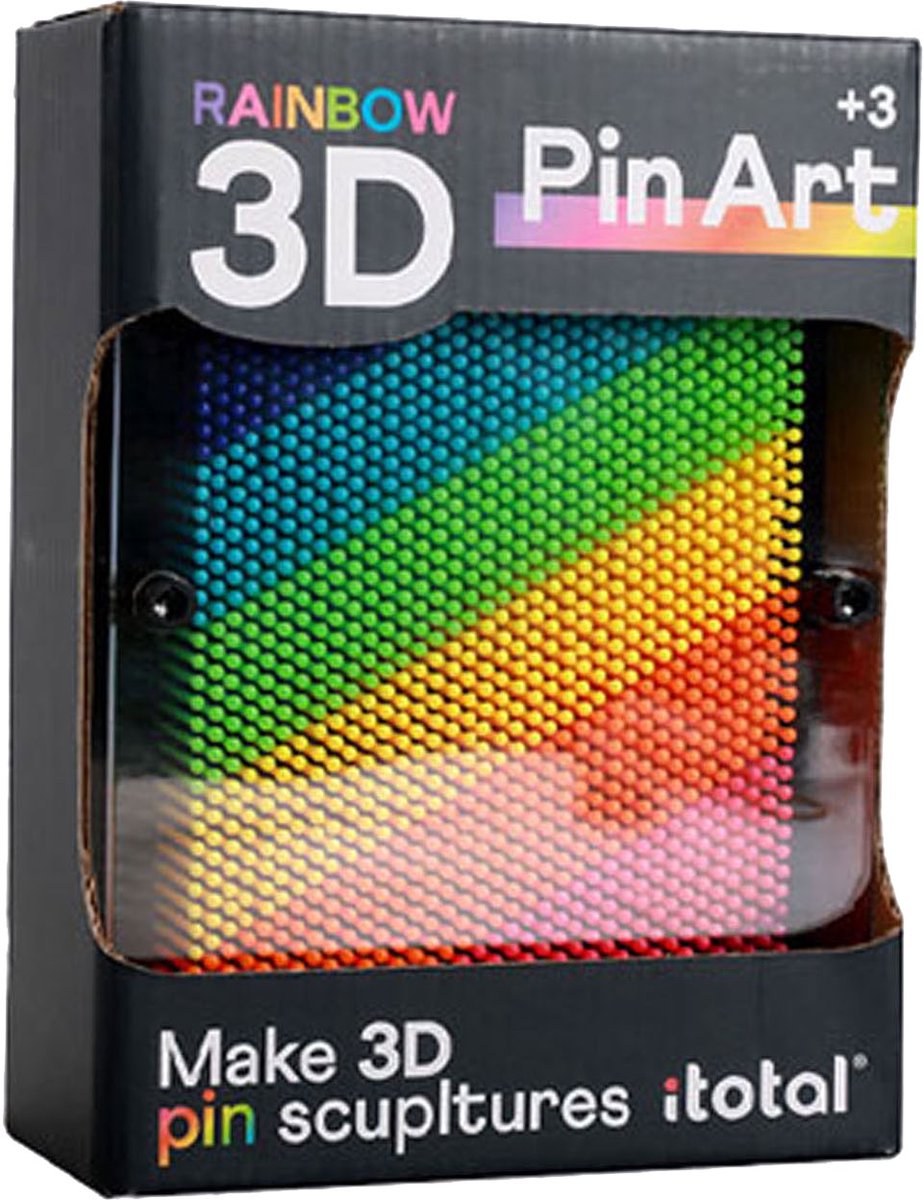 I-total pinart stort 3D-print regnbuelegetøjskunstværk flerfarvet.