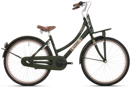 Bikefun børnecykellast 24 tommer med nexus 3 gear bremsenav - elegance matgrøn