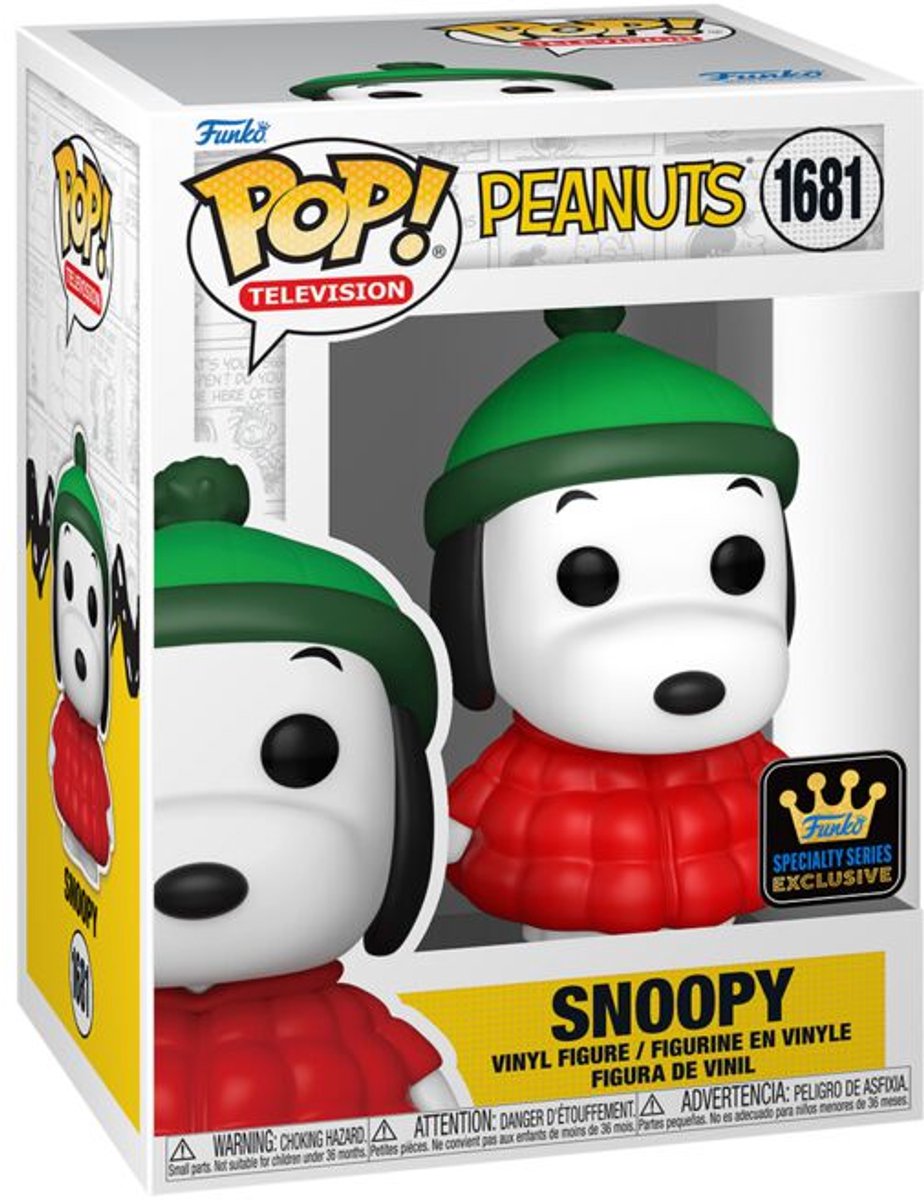 Funko peanuts snoopy i frakke (chase edition mulig!) vinyl figur unisex pop! - neutral - standard