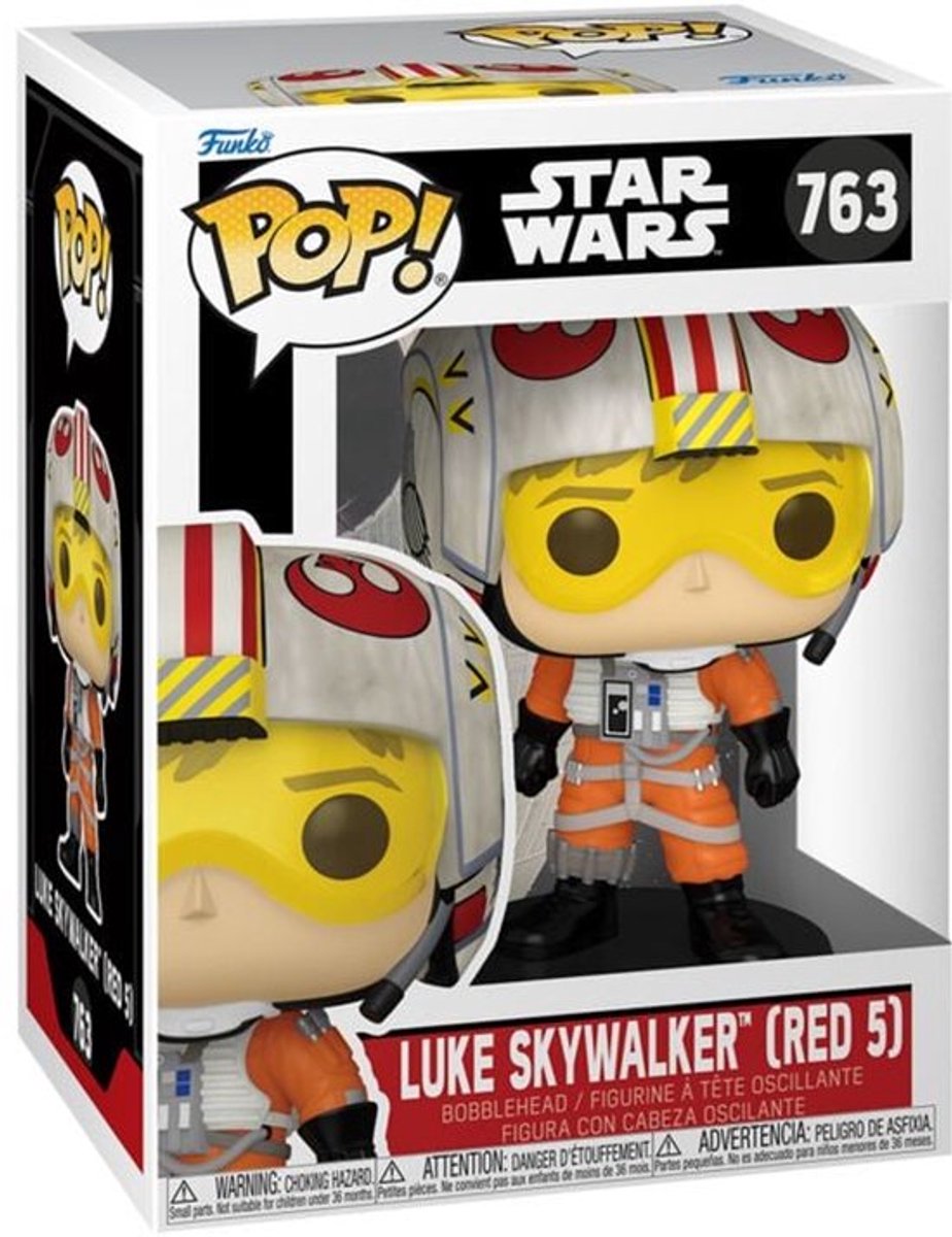 Funko star wars luke skywalker (rød 5) vinyl figur 763 pop! standard unisex