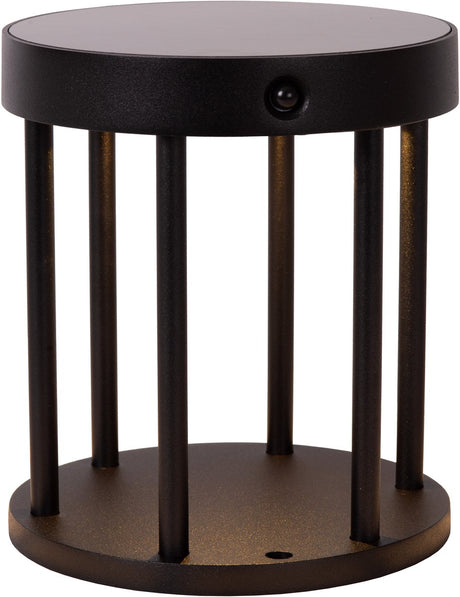 Lucide jackson - sokkellamp - zonne-energie - ã˜ 16 cm - led dim to warm - 1x2w 2850k 3150k - ip54 - dag nacht sensor - zwart