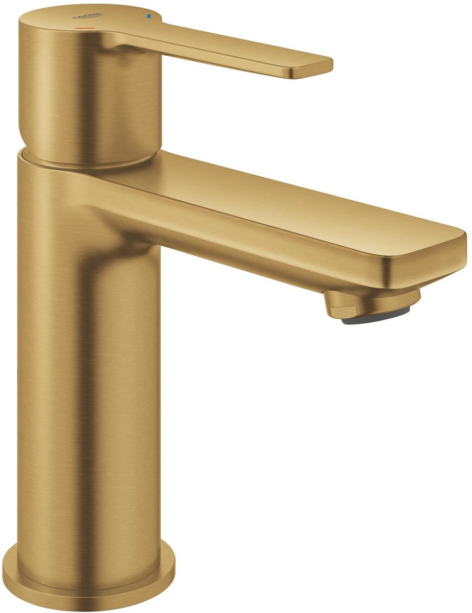 Grohe lineare ny xs-størrelse håndvaskarmatur – push-open – ecojoy – fastfixation plus – børstet kølig solopgang
