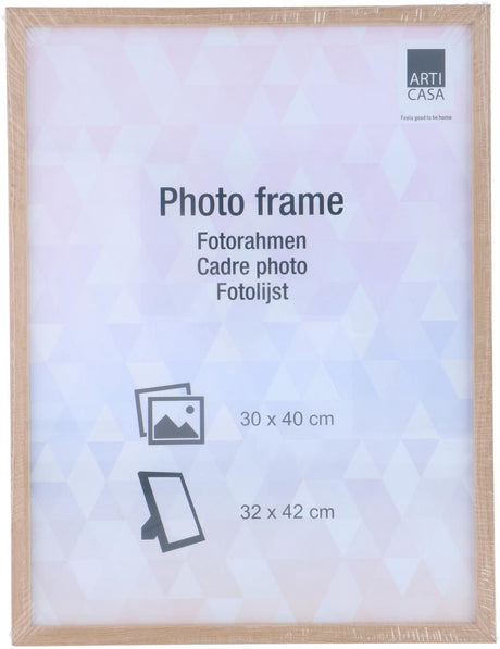 Arti casa fotolijst - lijstmaat 32 x 42 cm fotomaat 30 x 40 cm - naturel hout