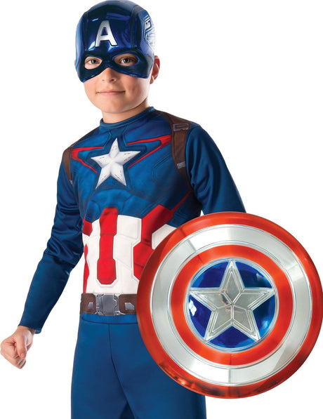 Rubies France - metal captain America skjold i plastik til børn