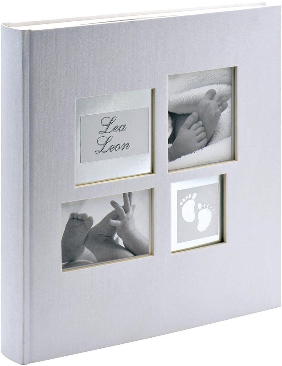 Walther uk-172 lille fod - babyalbum - størrelse 29 x 30,5 cm - hvid