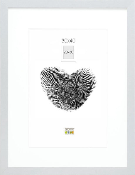 Deknudt rammer fotoramme - sølv med passepartout - 20x30 30x40 cm