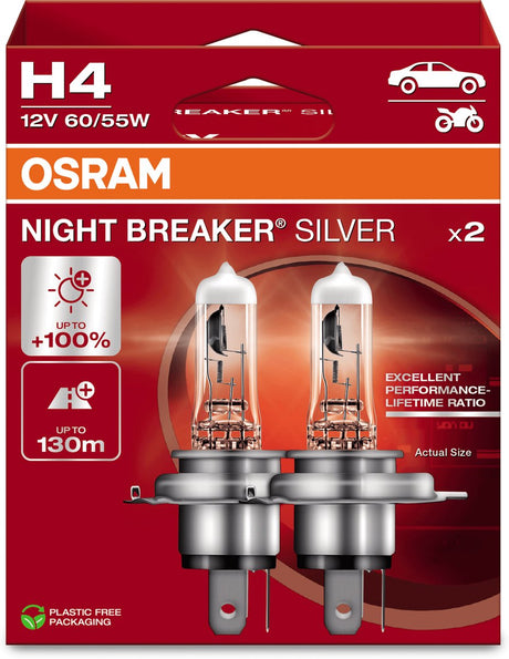 Sram o night breaker - h4 forlygte - 100% skarp belysning - 130m rækkevidde