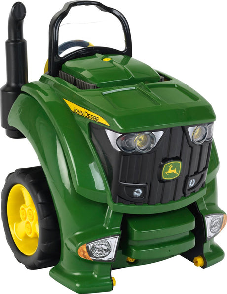 Klein legetøj john deere traktor motorblok - 56 aftagelige og reparerede dele - inkl. lys og lydeffekter - 43x40x52,5 cm - grøn gul