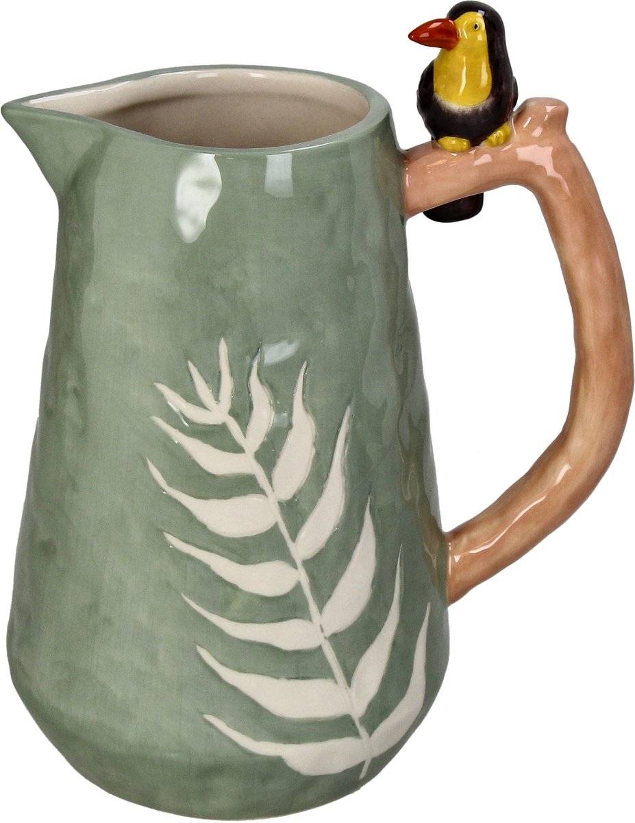 Hd collection vaas vogel aardewerk 18,5x12,5x22,2cm