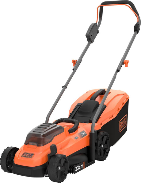 Black+decker 36v 2,5ah 33cm plæneklipper, 35l opsamlingsboks - bcmw3336l2-qw