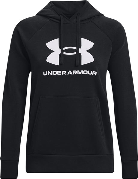 Under Armour UA Rival Fleece Big Logo HD Sportstrøje til kvinder - Sort - Hvid
