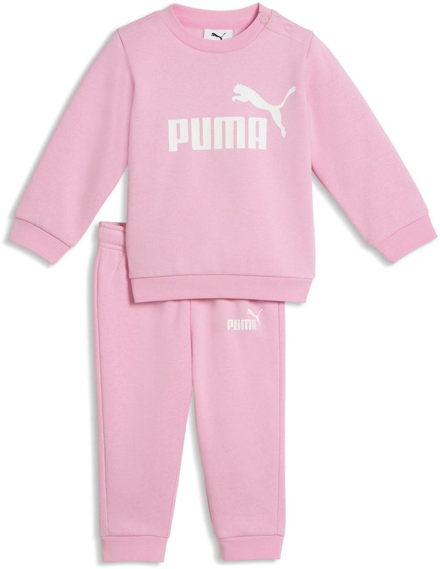 Puma minicats ess crew sæt fl inf unisex træningsdragt - pink shimmer
