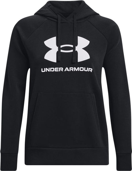 Under Armour UA Rival Fleece Big Logo HD Sportstrøje til kvinder - Sort - Hvid