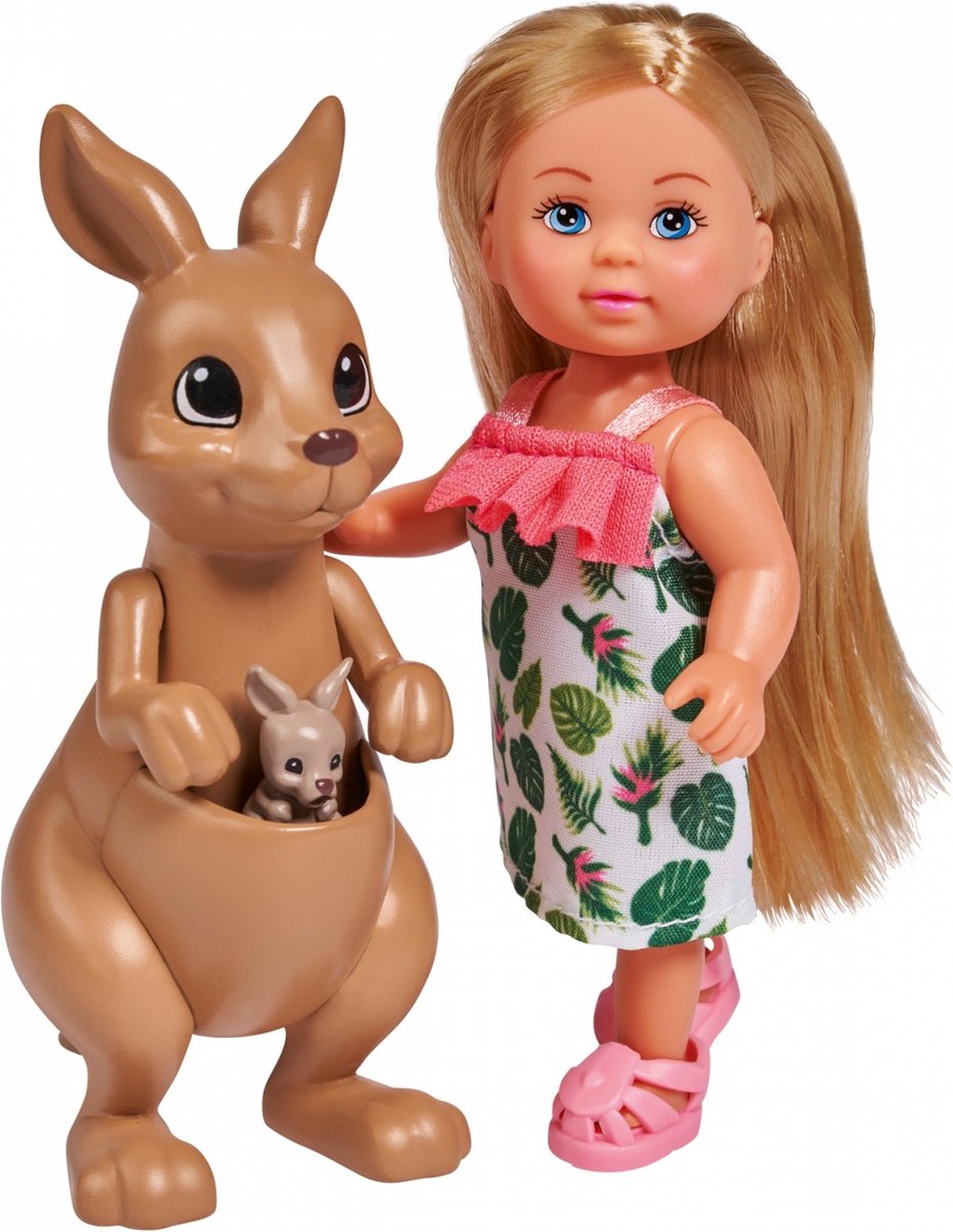 Simba evi dukke med kænguru og baby