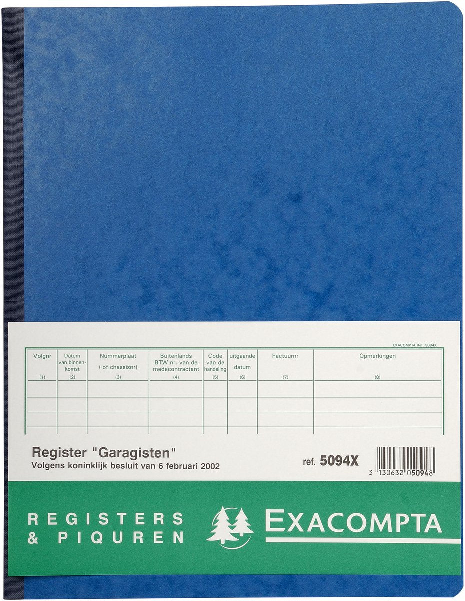 Exacompta piqure 32x25 garager 80 bl - assorteret - 5094x