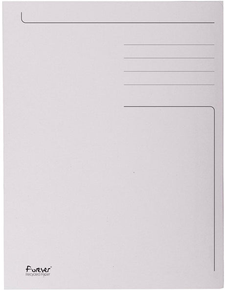 Exacompta 50x forever® trykt mappe med 3 flapper - 280gm2 - 24,5x35 cm til folio - grå - 449019e