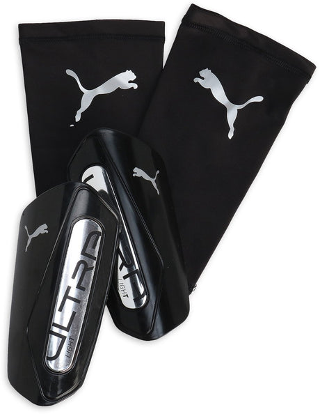Puma ultra let ærme unisex skinnebensbeskytter - sort-sølv