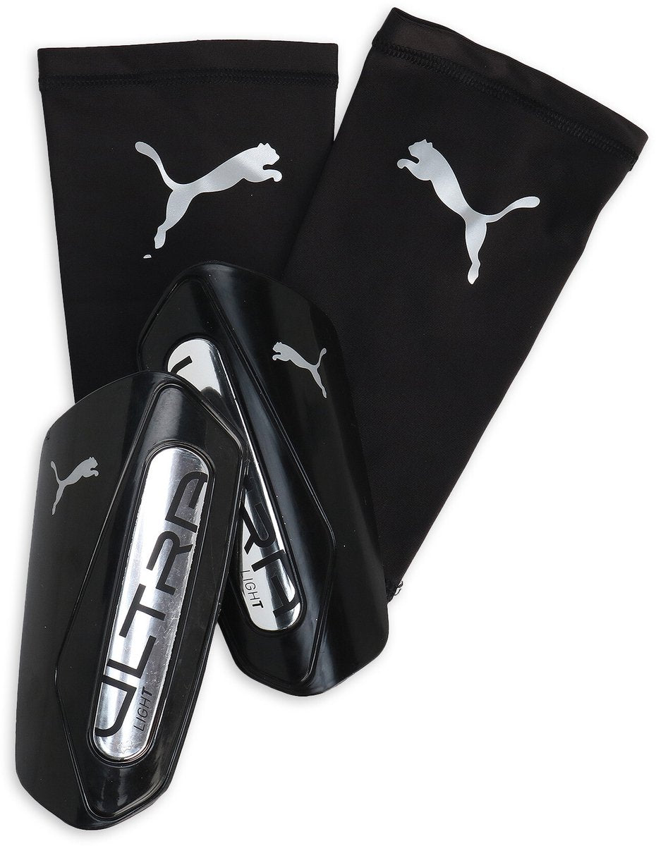 Puma ultra let ærme unisex skinnebensbeskytter - sort-sølv