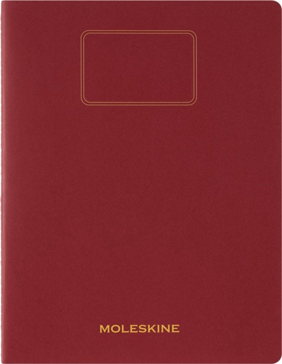 Moleskine elevnotesbog xxl - blød kraft - blank - rød