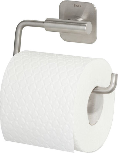 Tigerkrave - toiletrulleholder uden klap - uden boring - toiletrulleholder selvklæbende - børstet rustfrit stål