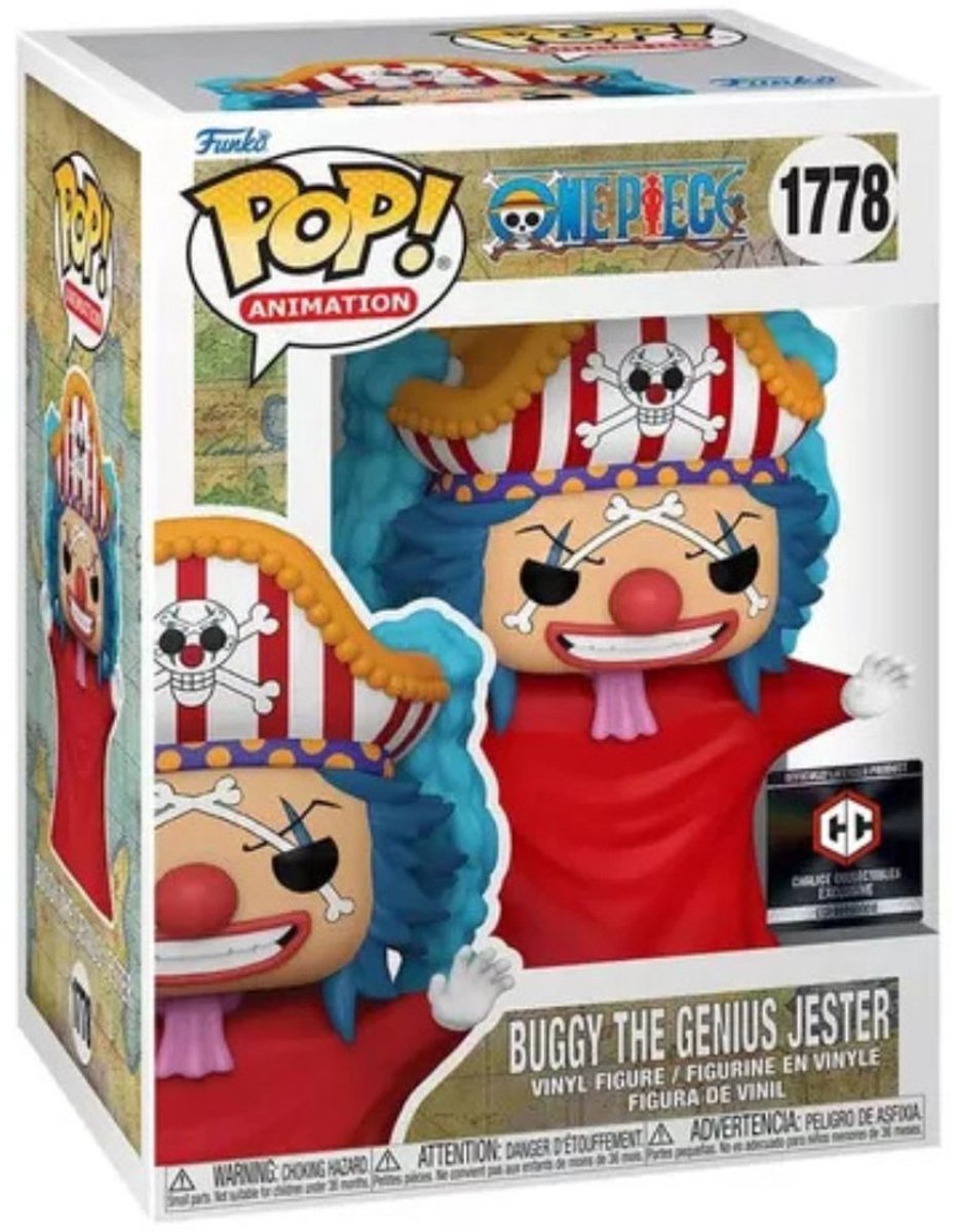 Funko one piece pop! film vinyl figur buggy (post time-skip) eksklusiv 9 cm