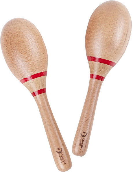 Klassisk maracas-musikinstrument i træ til børn.