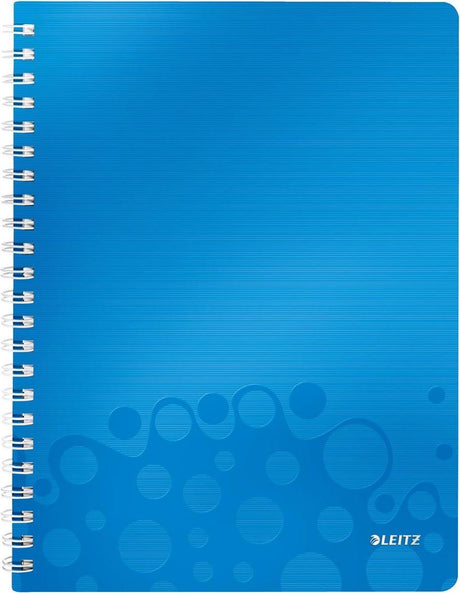 Leitz wow spiralindbundet A4 notesbog - 80 ark - linet - FSC certificeret - blå