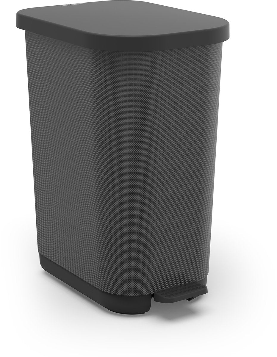 Rotho orbe pedalspand - affaldsspand 35l - bpa fri - carbon graphix