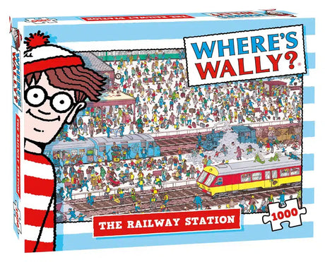 Masser af gavepuslespil om hvor er wally banegård - 1000 brikker