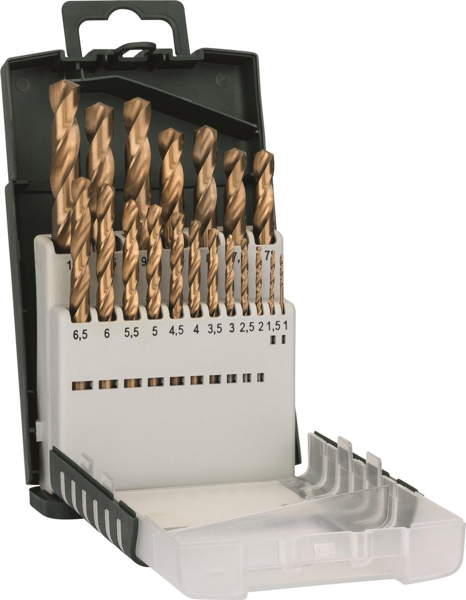 Bosch metalboresæt hss-tin, 1-10mm, 19 stk
