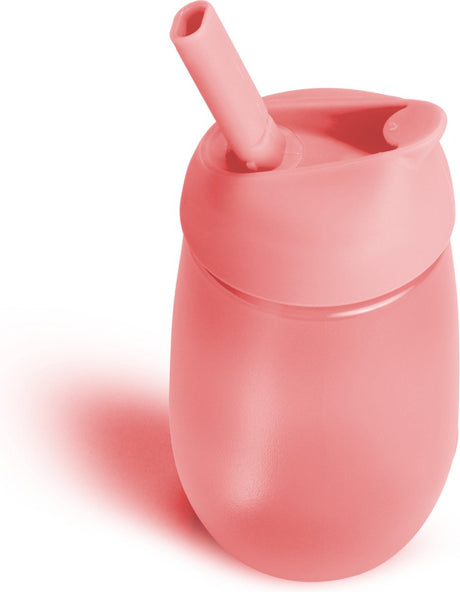 Munchkin halmkop - anti-lækage drikkekop - enkel rengøring - nem at rengøre - tåler opvaskemaskine - drikkekop til baby og barn - 296ml - pink