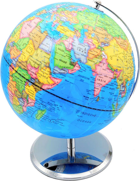 Braet globus med metalbund - - diameter 25 cm - byer dag og nat - hollandsk