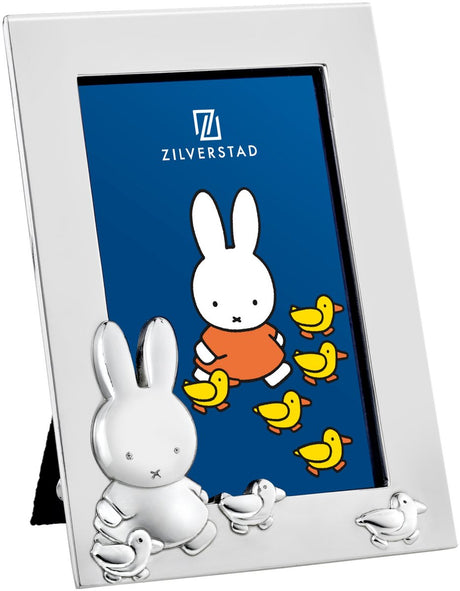 Zilverstad - fotoramme Miffy med ænder 6x9 cm forsølvet