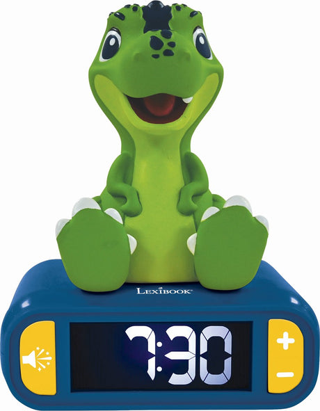 Lexibook digitalt vækkeur med 3D dinosaur natlys og lydeffekter