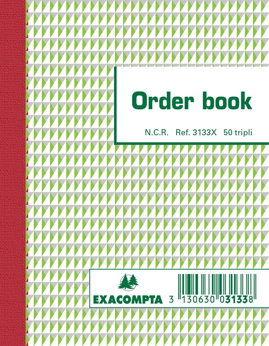 Exacompta ordrebog, fod 13,5 x 10,5 cm, tripli (50 x 3 ark)