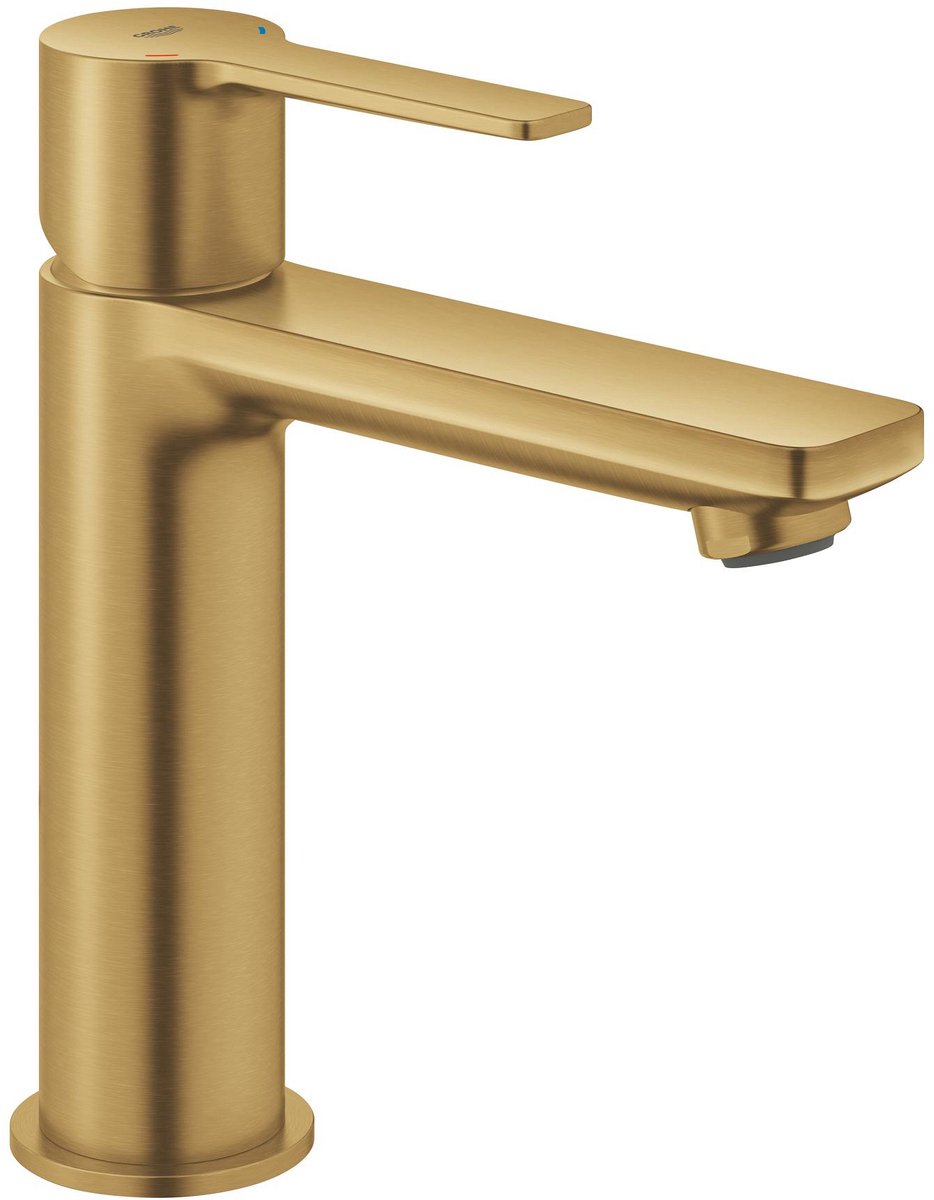Grohe lineare ny s-størrelse håndvaskarmatur – push-open – ecojoy – fastfixation plus – børstet kølig solopgang