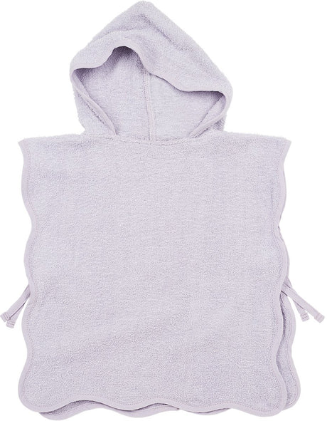Meyco baby bølget badeponcho - frotté - blød lavendel - 1-3 år