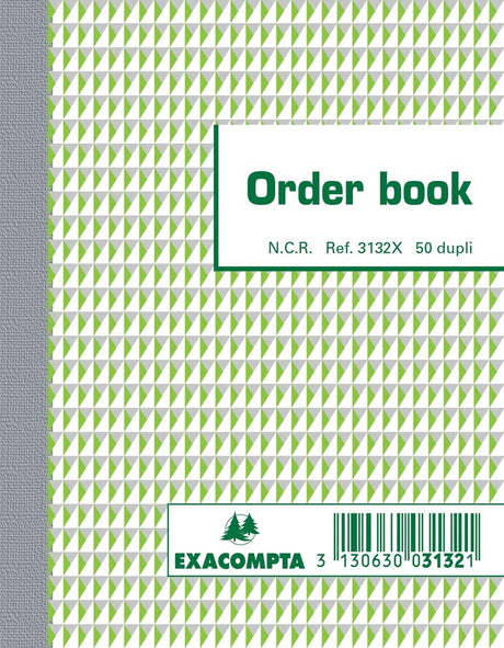 Exacompta ordrebog 3132x 10x13,5 utrykt lineal duplikat selvkopierende nl fr