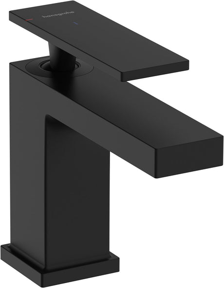 Hansgrohe tecturis e - håndvaskhane - etgrebsbetjening - cool start energibesparelse - med pop-up spild - 80 mm størrelse - mat sort