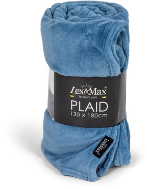Lex max lex max - fleece plaid - 130x180cm - fadedblue