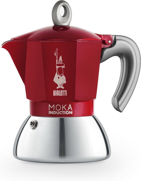 Bialetti moka induktion rød perkolator – 2 kopper – 90 ml – velegnet til induktion