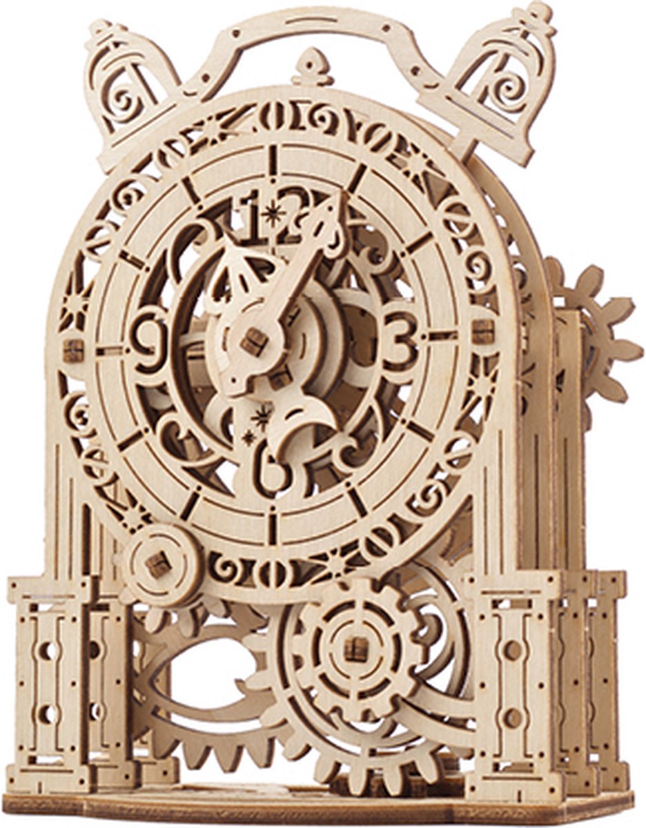 Ugears træ 3D model - vintage vækkeur