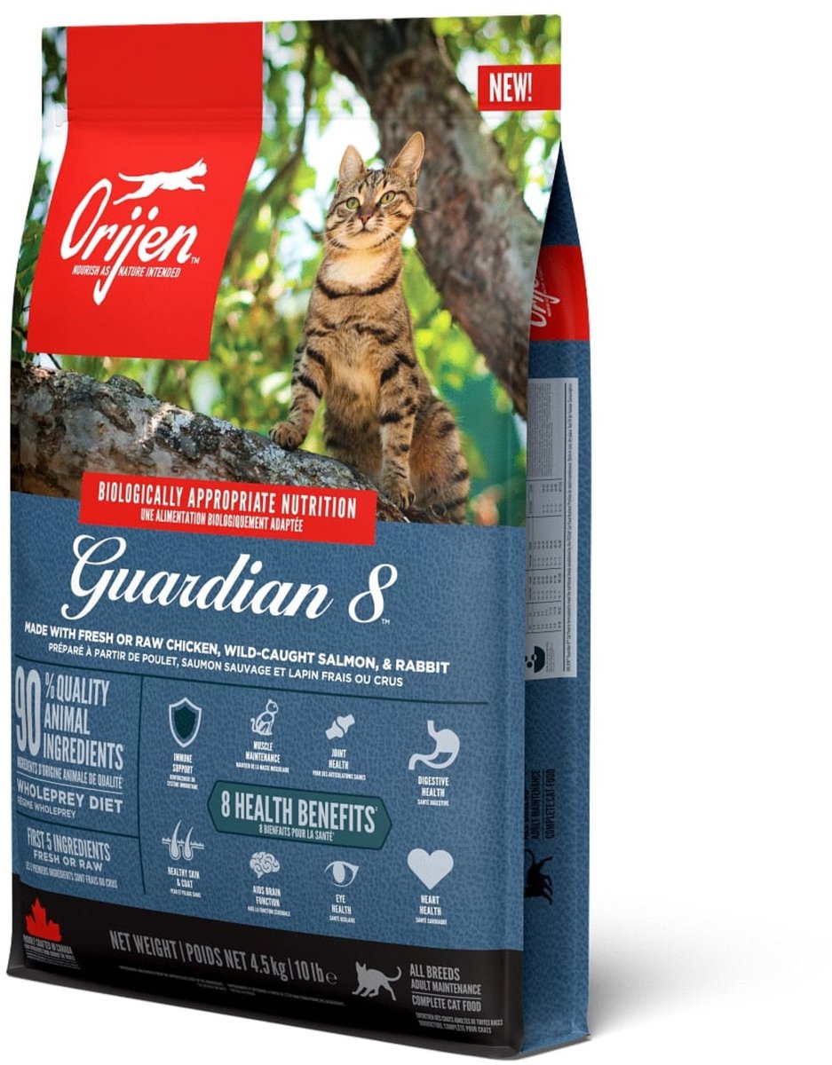 Orijen guardian 8 kat kylling kalkun laks - kattefoder - 4,5 kg
