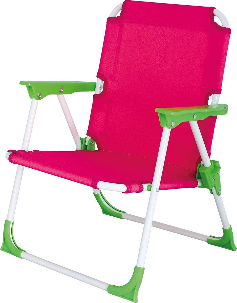 campingstol Nicky junior 46 cm polyester stål pink