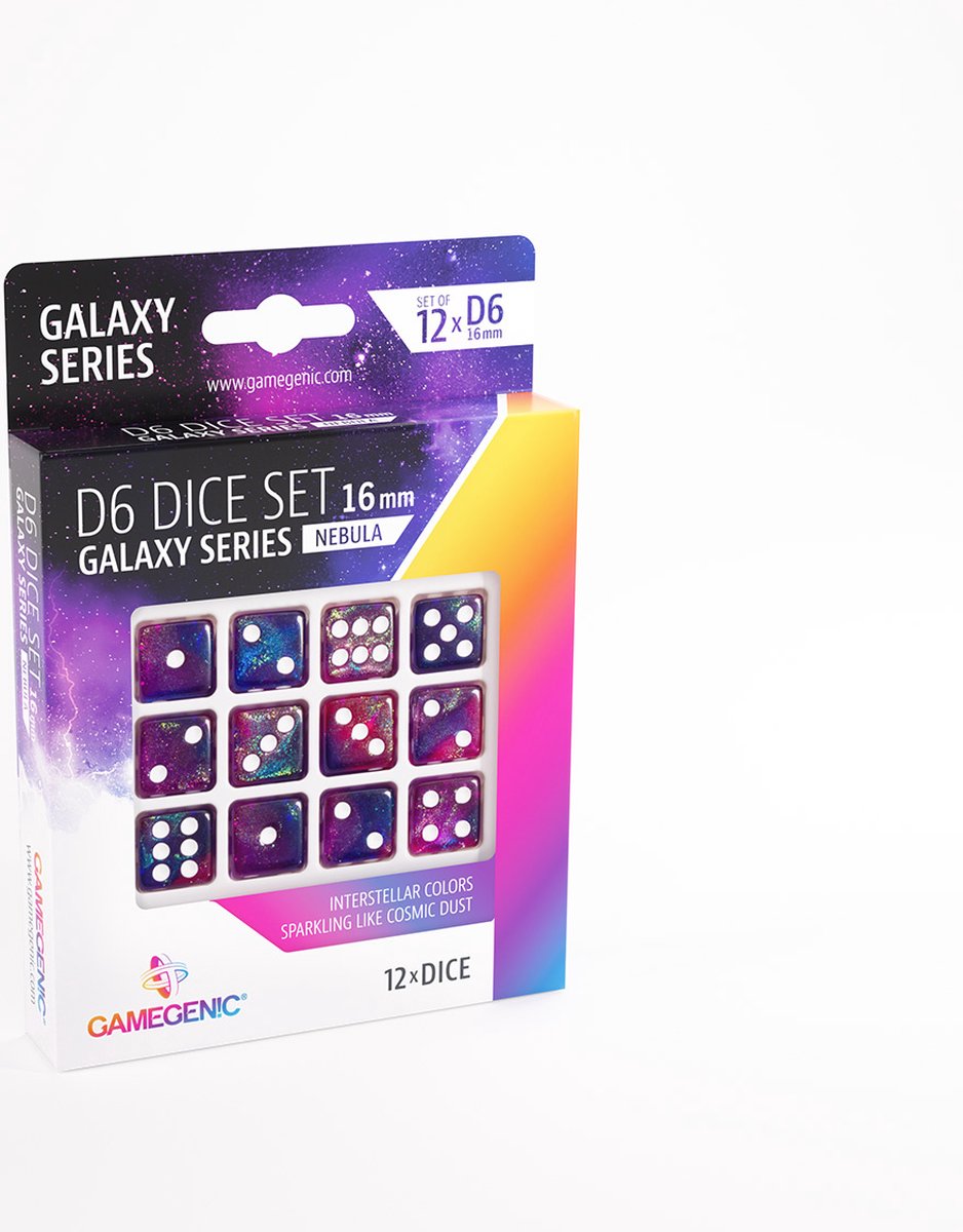 Gamegenic terninger galakse serie nebula d6 sæt (12 stk) - tilbehør