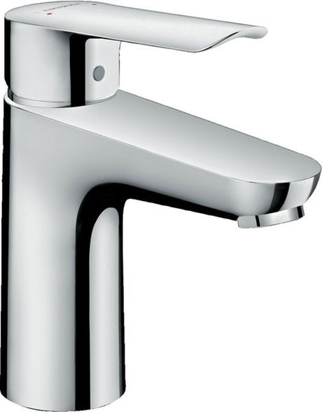 Hansgrohe logis e - håndvaskarmatur - etgrebsbetjening - med pop-up affald - 100mm - krom